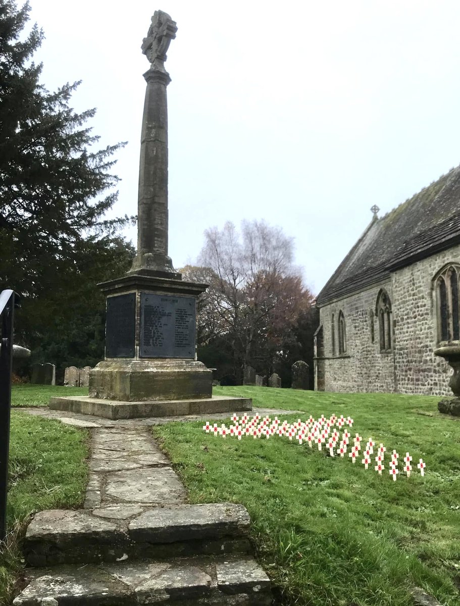 Crosses were planted by both church war memorials today as we prepare for Remembrance Sunday. West Hoathly’s memorial has a named cross for every man and woman from our parishes known to have been lost in war since 1914. #PoppyAppeal2024