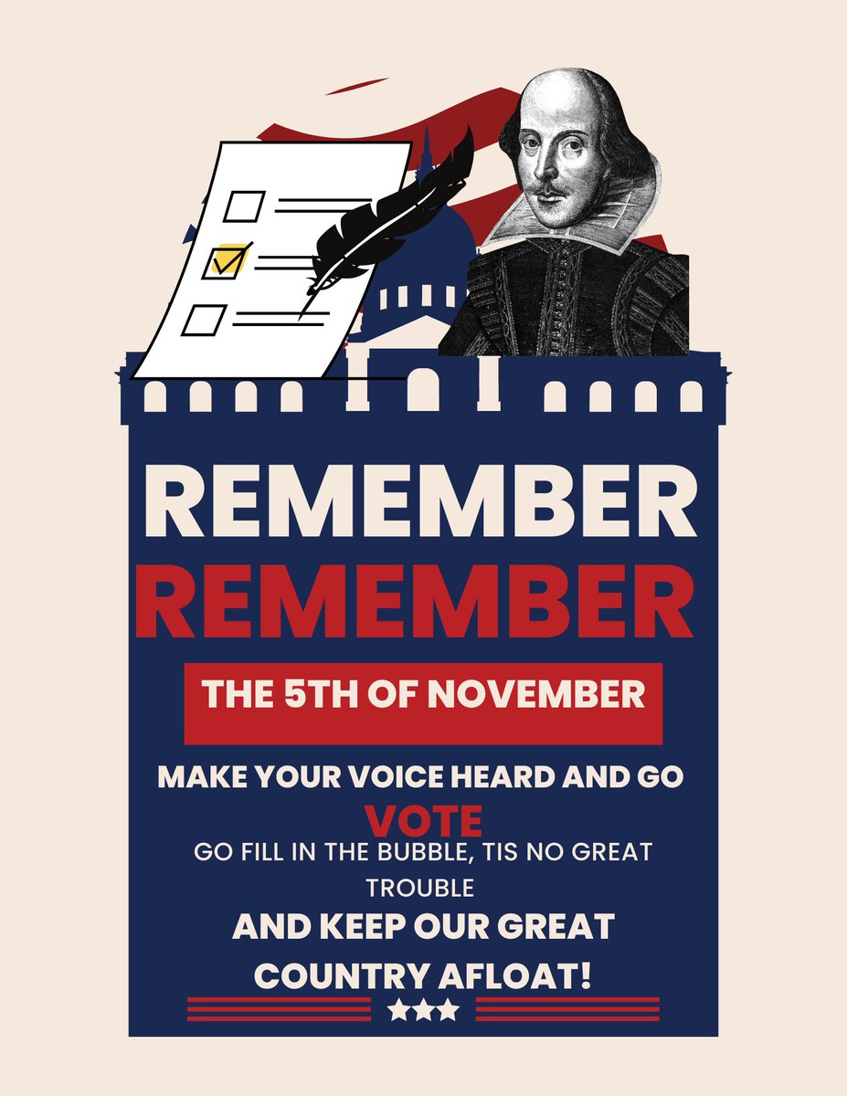 Shakesstud's tweet photo. @EricIdle @ericidle, When I needed to remember when to vote, I repeated this: https://t.co/StV6yoicRy