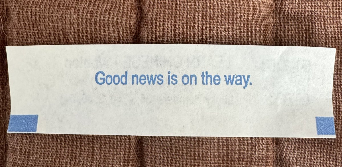 wendyjaclyn's tweet photo. Fortune from last night!
#HarrisWaltz2024 https://t.co/WYW5vaG7OR