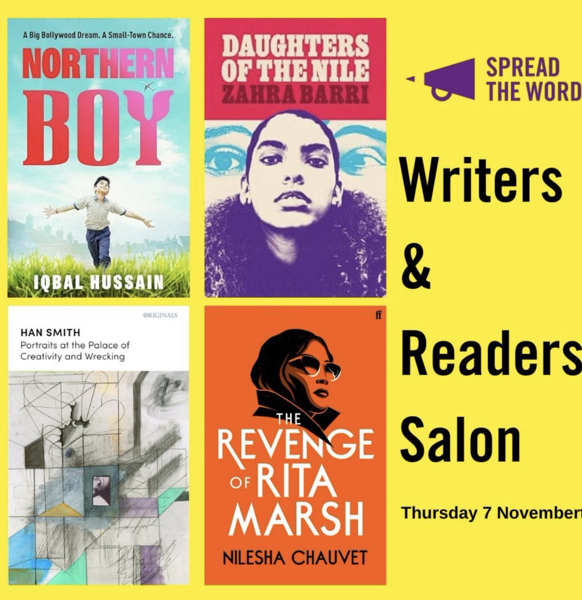 Iqbal Hussain #NorthernBoy (@ihussainwriter) on Twitter photo Join me and three other debut authors for an evening of online readings and discussion about writing and publishing. Thu 7 Nov, 7-9pm.
Online on Zoom, so perfect for these dark evenings. <a href="/STWevents/">Spread the Word</a> @unbounders
Tickets £5: spreadtheword.org.uk/events/writers… Join me and three other debut authors for an evening of online readings and discussion about writing and publishing. Thu 7 Nov, 7-9pm.
Online on Zoom, so perfect for these dark evenings. <a href="/STWevents/">Spread the Word</a> @unbounders
Tickets £5: spreadtheword.org.uk/events/writers…