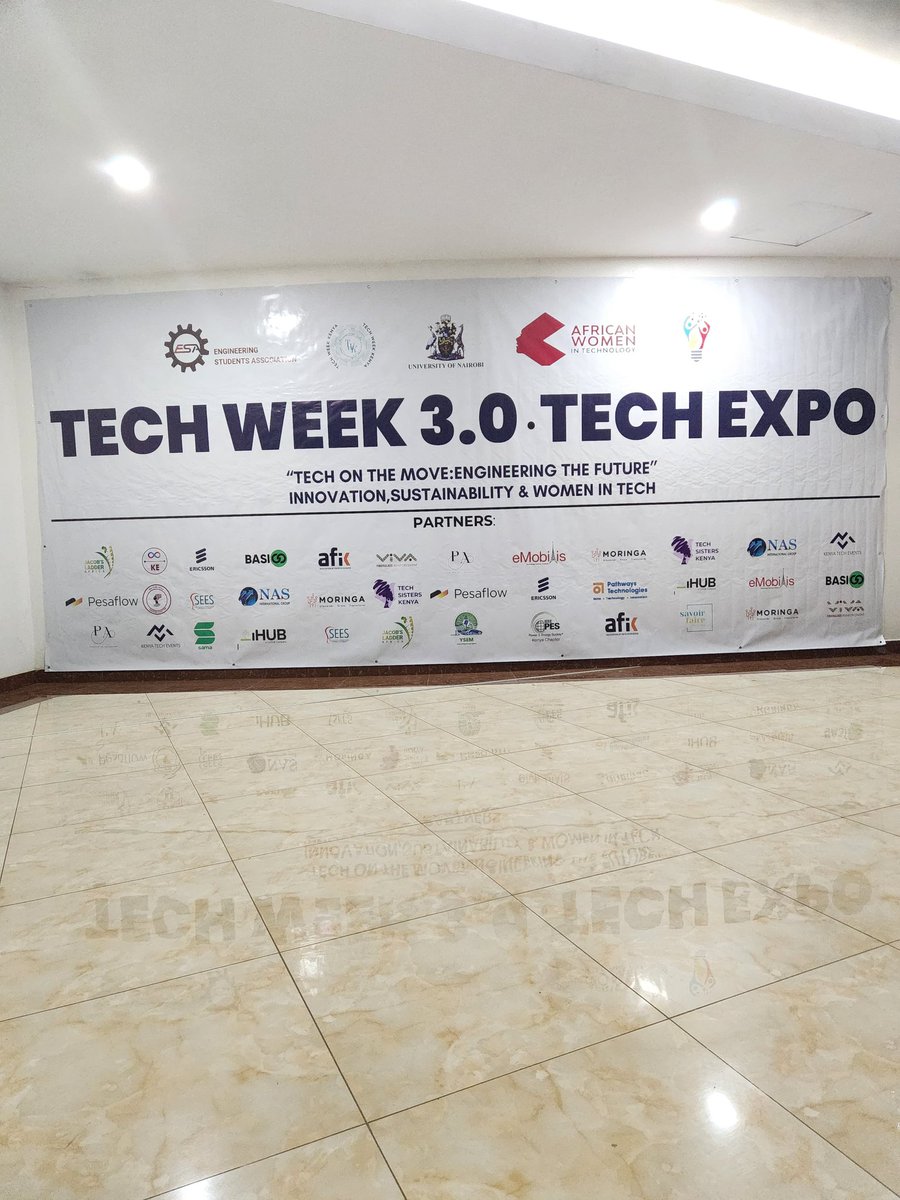 esa_uonbi's tweet image. The Venue for #TechWeek is ready.

See you tomorrow 📌