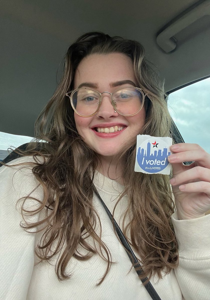 Took a break from reporting to go vote today. I was in and out of Beech Grove Middle School in about 20 minutes! 🗳️