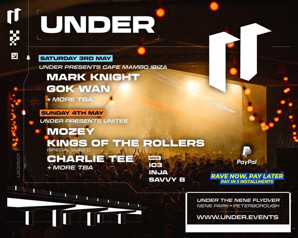 ⛩️ Under May’25 Tickets now on General Sale. 1st release tickets sold out! 🙏🏼 Don’t miss out on the 2nd Release!

🎫 under.events