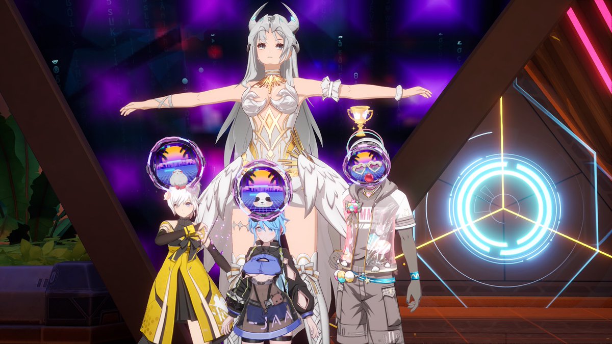 昨日と今日のダンス🕺🏿✨
遂に荒野ダンスセットと河原ダンスセットの二刀流になりました👯‍♂️w
クラブ後に可燃さんの参拝！パリピ鳥🐦、パリピパンダ🐼、パリピマン😎のコラボw
#幻塔 #幻塔SS