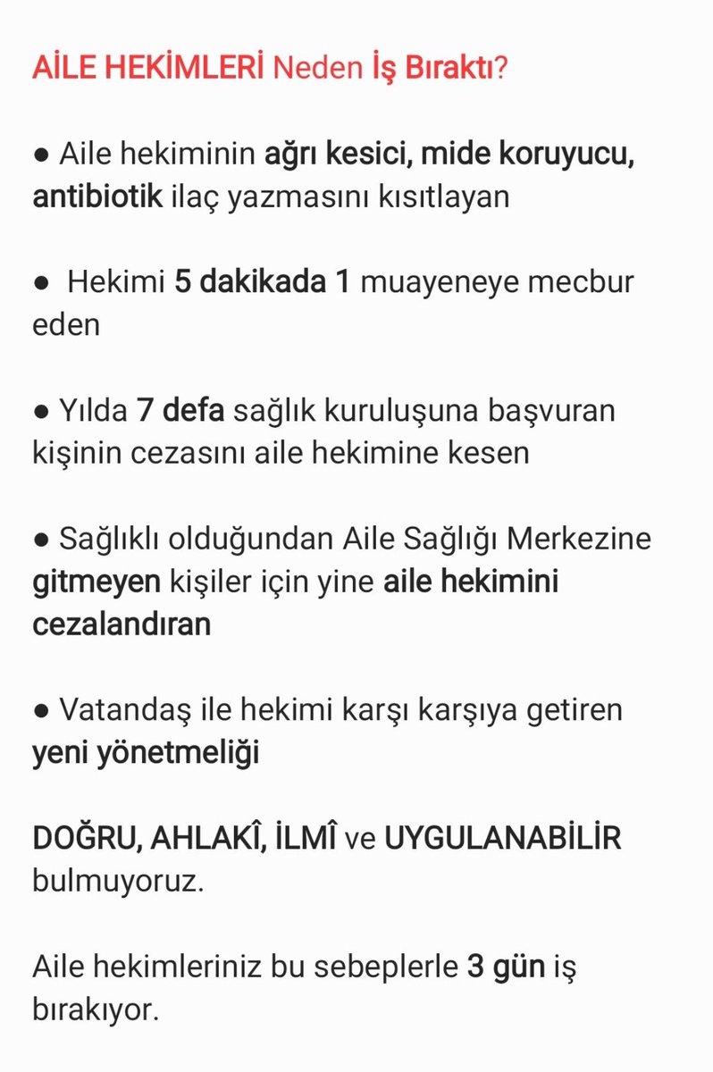 #asmlerkapalı evet şimdilik 3 gün kapalı.
Biz anarşist değiliz aksine bu ülkenin vatanperver HEKİM leriyiz.Eğer iş bırakıyorsak meseleki onurumuzu korumak ,alın terimize sahip çıkmak için bırakıyoruz.Biz hekimlik yapmak istiyoruz.