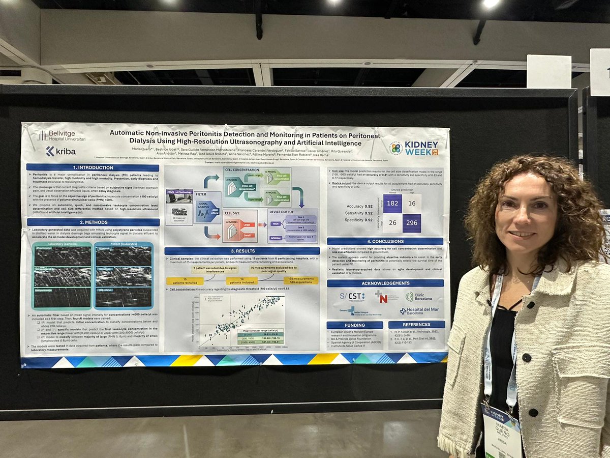La Dra. Maria Quero, nefròloga de l'#hbellvitge, ha presentat els resultats d’un innovador estudi multicèntric en el marc de l’American Society of Nephrology Kidney Week, un dels congressos de nefrologia més rellevants a escala mundial 👌
ℹ️bit.ly/3Yzi3Aj