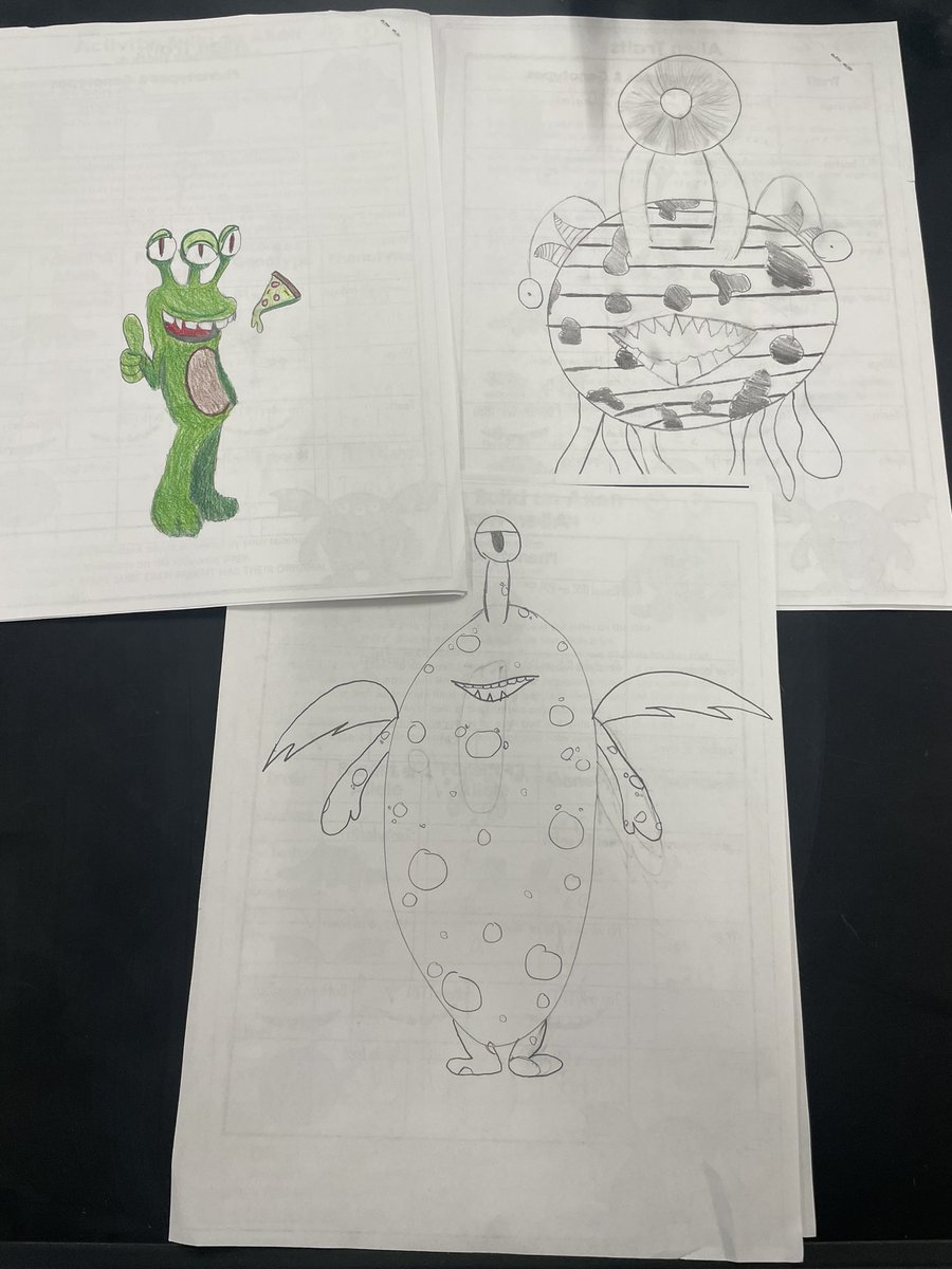 Biology students explored genetics and heredity with a “Build an Alien” activity. I love the creativity our students demonstrate!