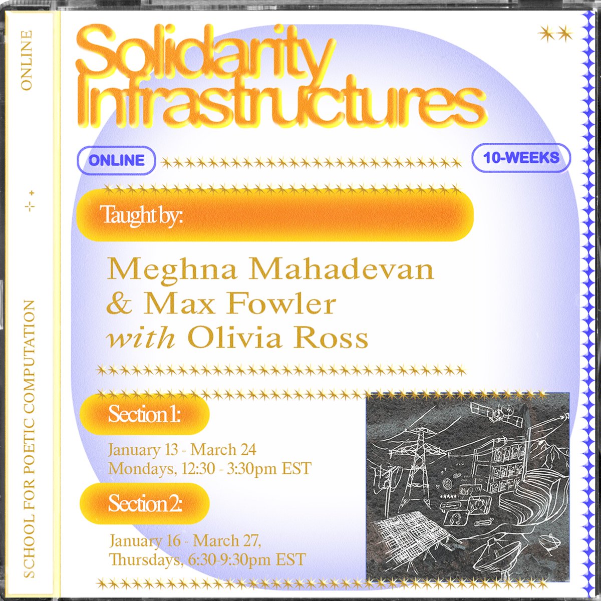 sfpc's tweet image. Learn how to build your own servers, tools, and archives in Solidarity Infrastructures, a community-centered soft/hardware class taught by Meghna Mahadevan &amp;amp; Max Fowler with Olivia Ross

◌˚ Apply until November 17 at 11:59pm ET: sfpc.study/sessions/winte…