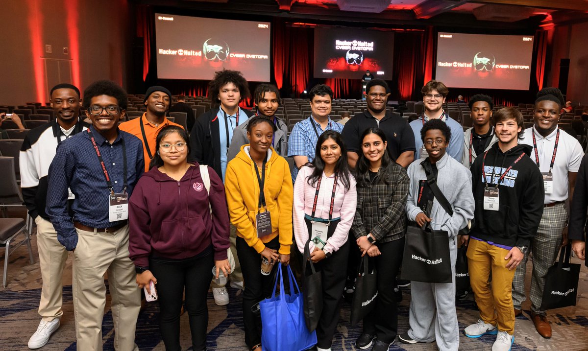 MGA School of Computing AITS student club members work through various contests and challenges at the 2024 Hacker Halted Conference in Atlanta Georgia Oct. 30, 2024.