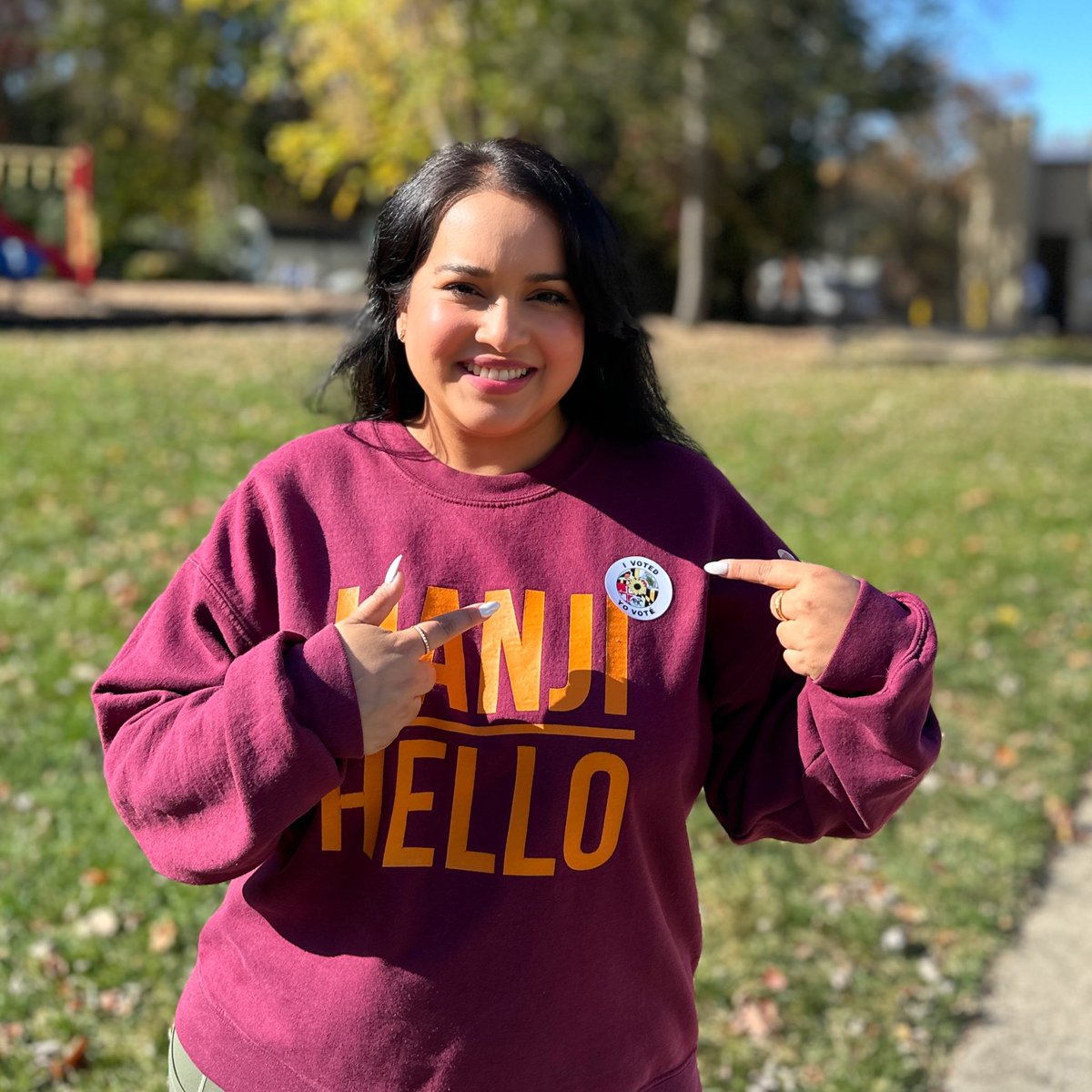 Voted today! Even though I’m not in a swing state, it’s important to stand against hate and vote for the values I believe in. Proud to make my voice heard. 

Now…who’s ready to see Trump become a two-time loser? #ElectionDay #HarrisWalz