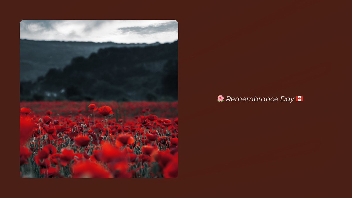 OMILacombe's tweet photo. 🌺 Remembrance Day 🇨🇦
Today, we honor the brave men and women who served our country.
“We remember those who served, and we pray for peace in our hearts and our world.” 🙏 #OMILacombe #RemembranceDay #LestWeForget #HonorTheBrave https://t.co/mLgt6W9IT2
