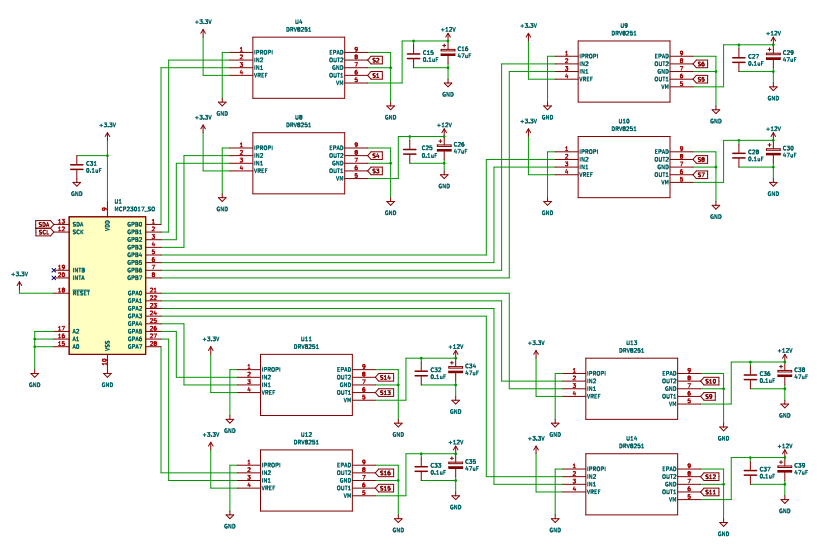 Spray controller schematic is finalized. Will be wifi connected so only need power going to sprayer. Next up to make the PCB. Based off of David Cox's Rate Control project, a much dedicated simplified version for basic control