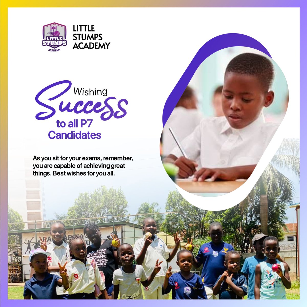 Success to the P.7 candidates going in for the Primary Leaving Examinations. We are praying and rooting for you 🙏🙏