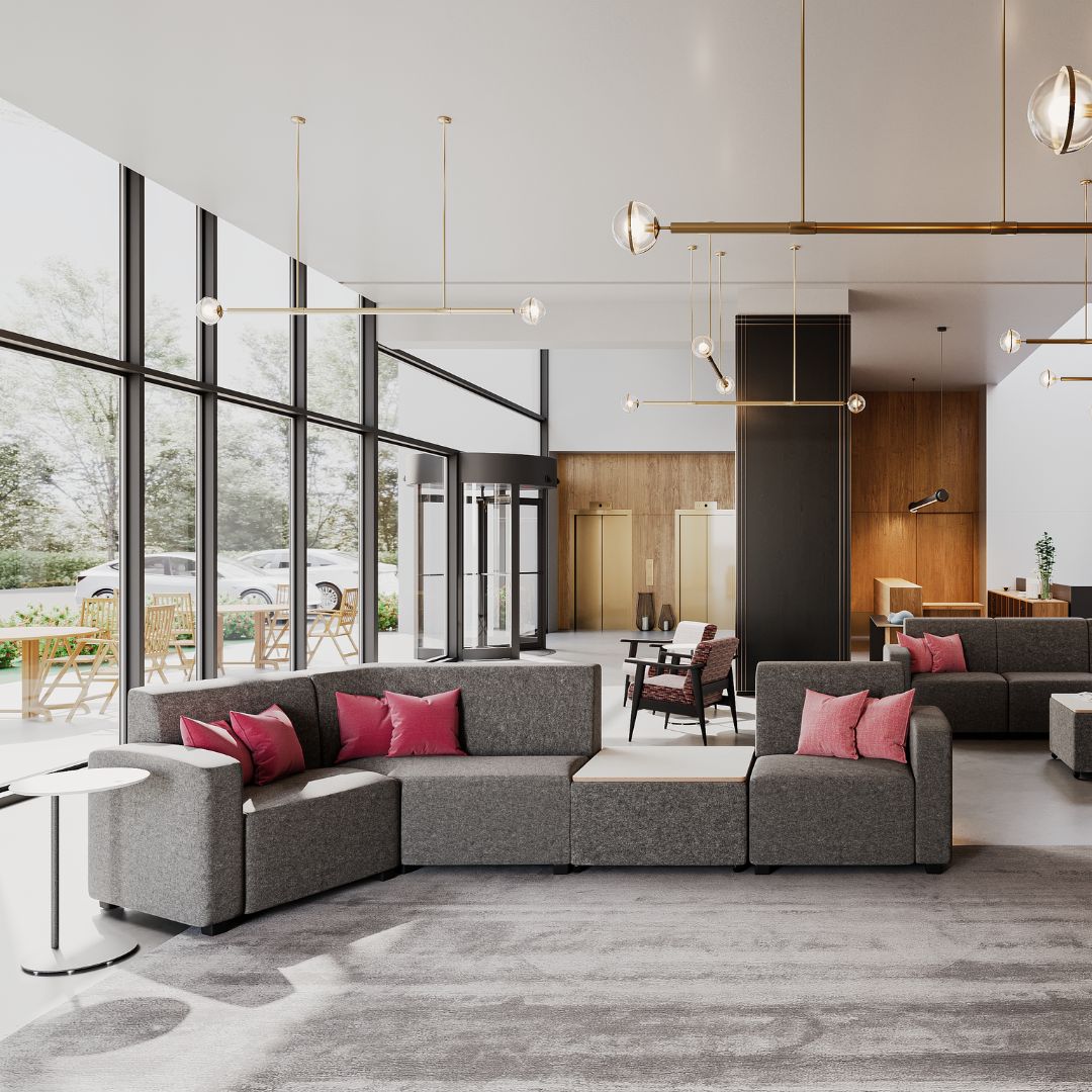 FalconProduct's tweet image. Modular furniture provides flexibility by allowing your staff and guests to easily adapt and reconfigure the space to suit their needs. Learn more about our modular collections: buff.ly/3tQLUc4 

#falconproducts #modularfurniture #modularseating #commercialdesign