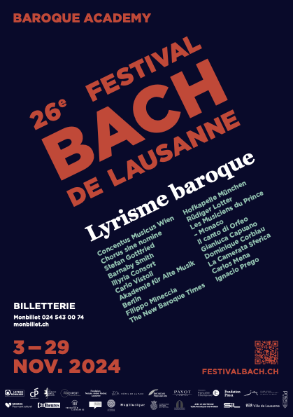 BachLausanne's tweet photo. The programme for the new edition of the Festival Bach de Lausanne is out!
Join us from 3 to 29 November for a month of Baroque music and shared emotions
The full programme is available on our website https://t.co/CT8c9JaReR
Ticket sales are open, so be sure to reserve your seats https://t.co/iuNVpbPUop