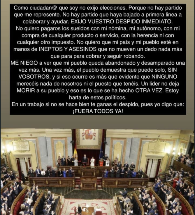 Se está viralizando esto en Instagram ¿Estás de acuerdo? 
#EscañosVacíos