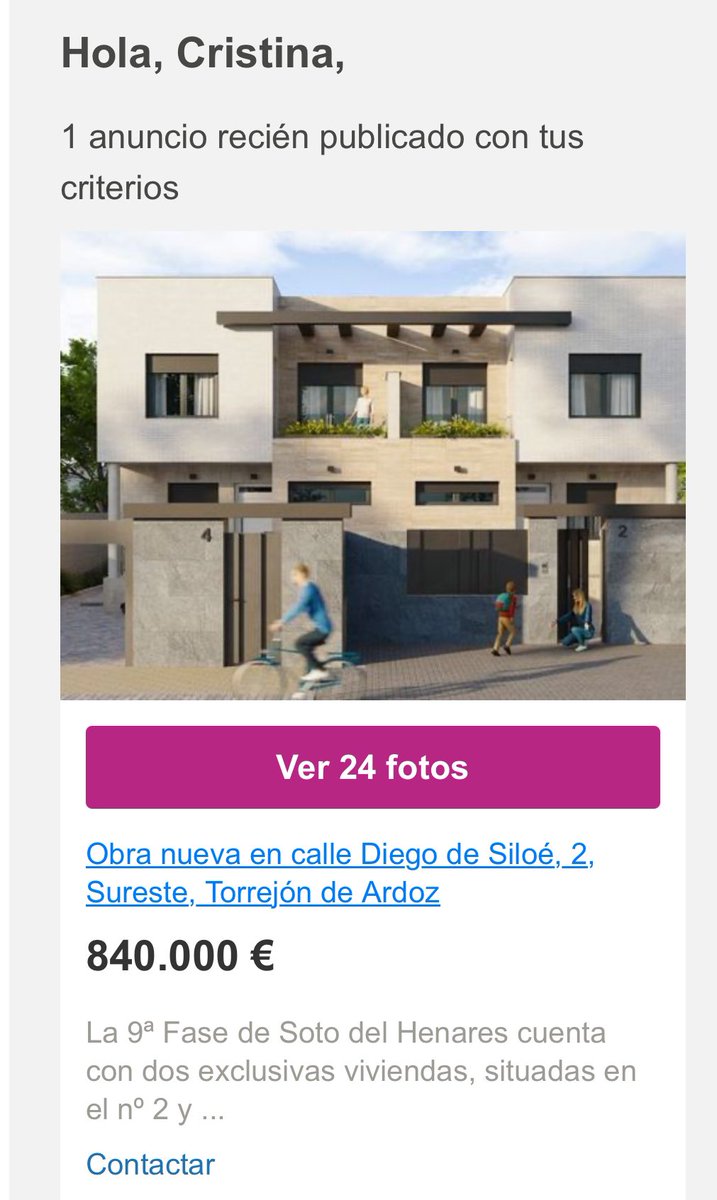 CrisVd10's tweet photo. De verdad nos decís que no hay suelo para construir y se permite hacer casas de 800.000€ en Torrejón de Ardoz, Madrid. De vergüenza… @Ayto_Torrejon @interiorgob @empleogob @justiciagob https://t.co/abu4yJlYTV