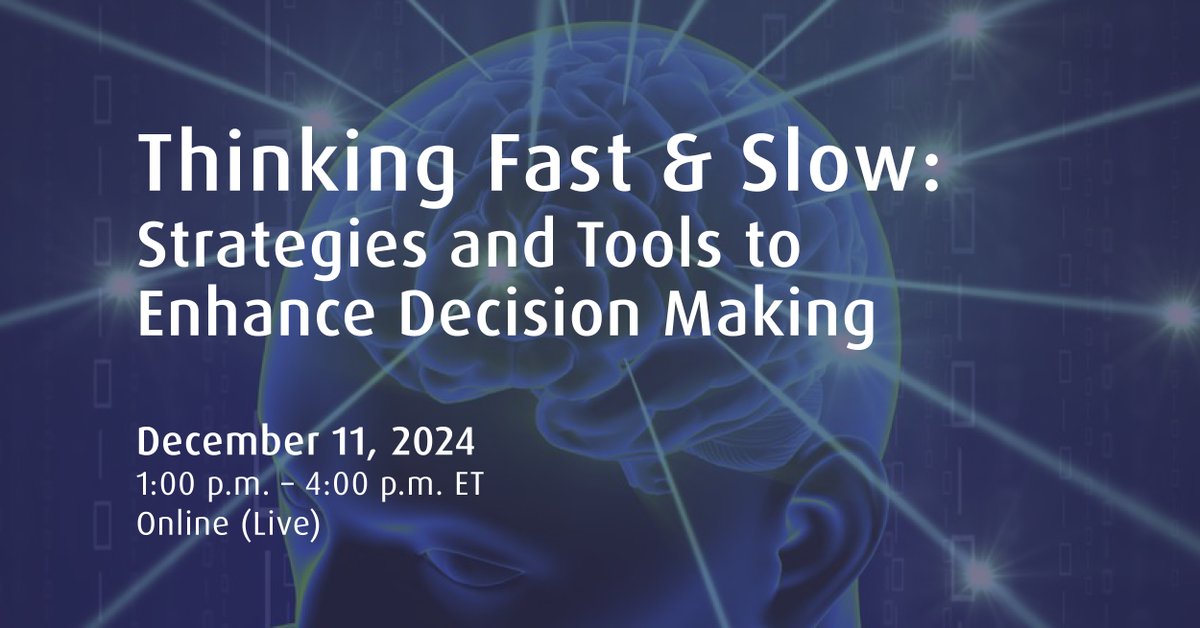 In our very popular annual workshop, led by Dialectic Founder and President, Aaron Barth,  you will develop your decision-making skills and strategic thinking ability. Learn more: bit.ly/3vossju | <a href="/dialecticwork/">Dialectic</a> <a href="/AaronBarthPhD/">Aaron Barth, PhD</a>