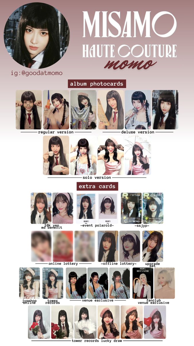 MISAMO HAUTE COUTURE SSJYP トレカ モモ MISAMO JAPAN DOME TOUR 2024