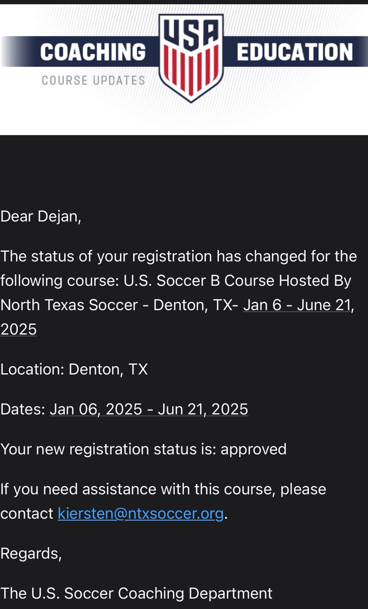 CoachMilo86's tweet photo. Education never stops! Letβs do this!β½οΈ #ussfsoccerfederation #coachinglicense #bcourse https://t.co/4hu9QVdf5s