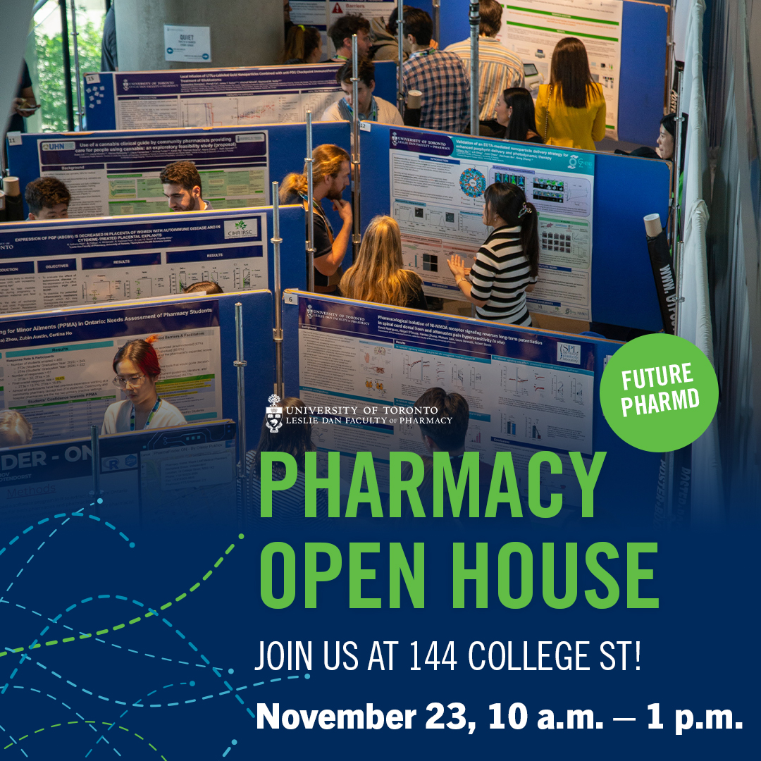 UofTPharmacy's tweet image. Join us on November 23 for an exciting Pharmacy Open House! 🏢🥼

If you’re considering a #PharmD @UofT, don’t miss this chance to learn about our new three-year program, explore career paths, and get your admissions questions answered + more! 

Register: ow.ly/2fSa50U0JMF