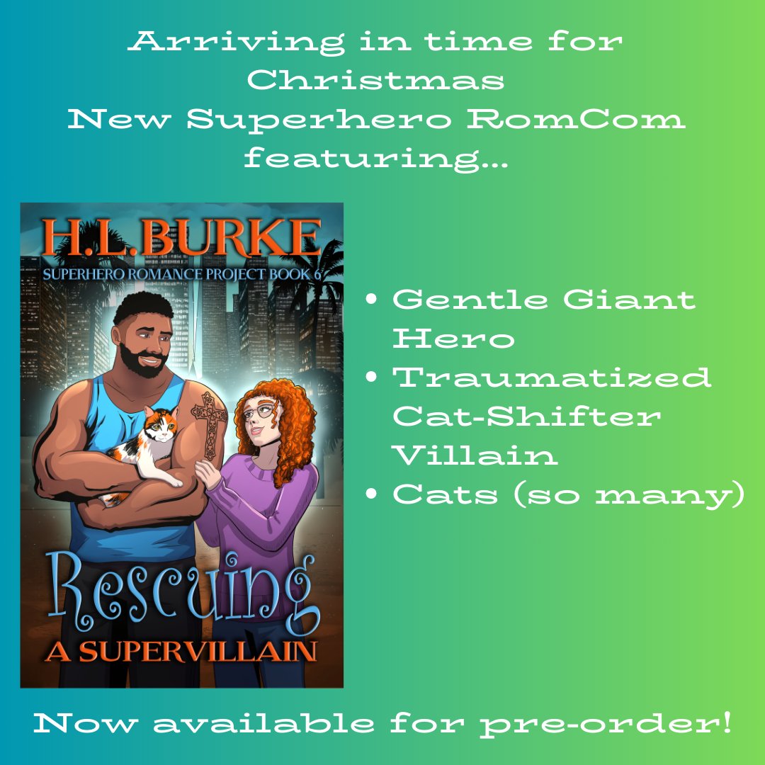 Love #superheroes? #Romcoms? #Cats? You'll love my next book. Arrives December 23rd. Pre-orders start now!
amzn.to/3Ce9xiJ