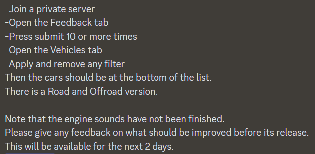Beta testing of the V5 chassis is available

Follow the steps and info in the second image to be able to test it in Pixel Drive Suspension Test.