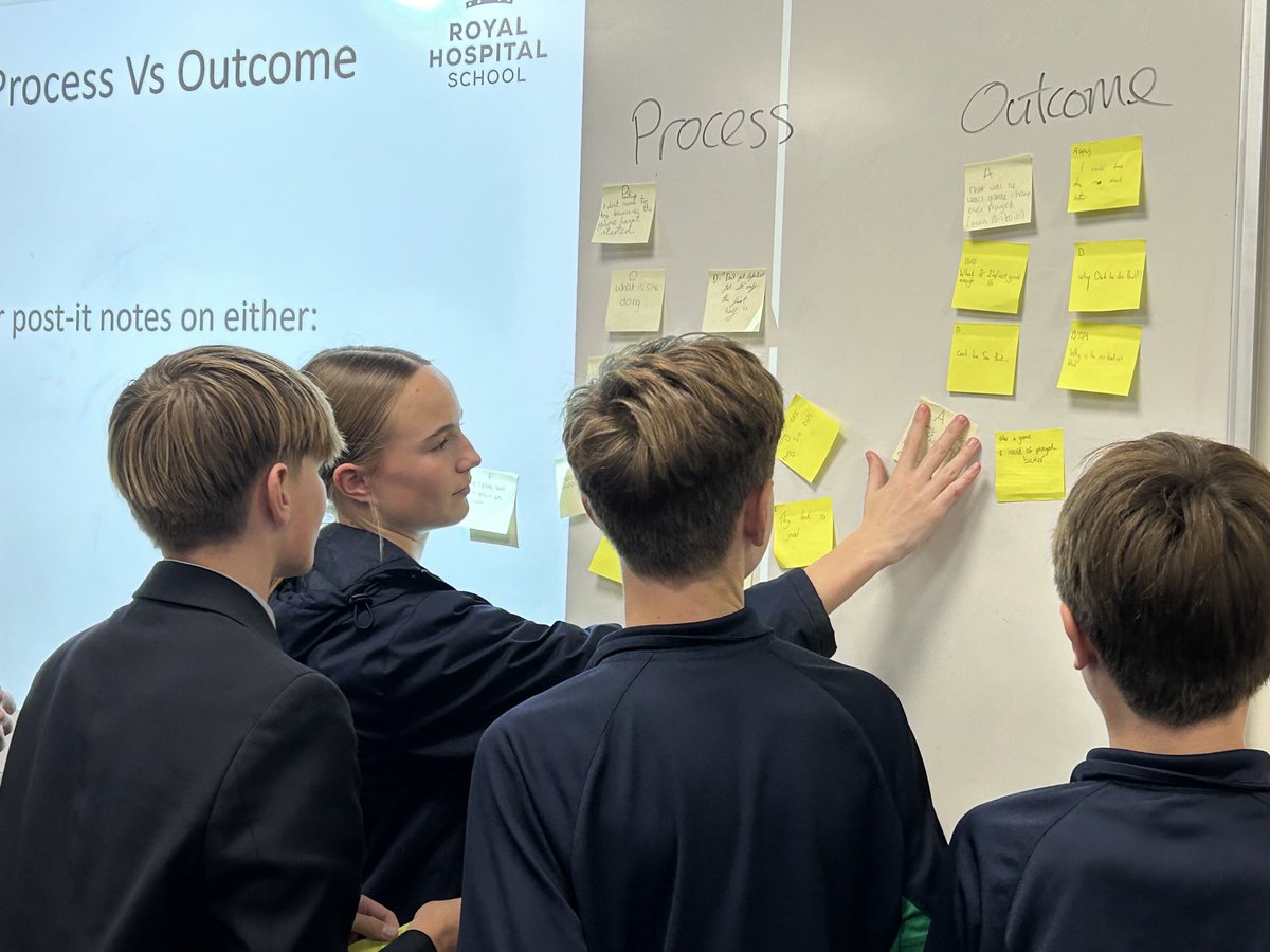 A productive first session for the Yr 7&amp;8 sports scholars with Dr Paul Wendon-Blixrud, the Mental Skills coach at ⁦<a href="/RHSSuffolk/">Royal Hospital School</a>⁩ - focusing on Process v Outcome. Lots learned &amp; very engaging. #TeamRHS