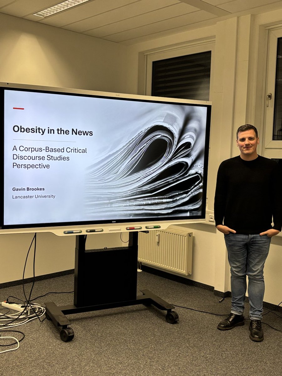 Wonderful to welcome ⁦<a href="/GavinBrookes26/">Gavin Brookes</a>⁩ to ⁦<a href="/DHSS_FAU/">DHSS FAU Erlangen-Nürnberg</a>⁩ ⁦Ending Day#1 of the research stay with a super interesting talk on obesity in the news