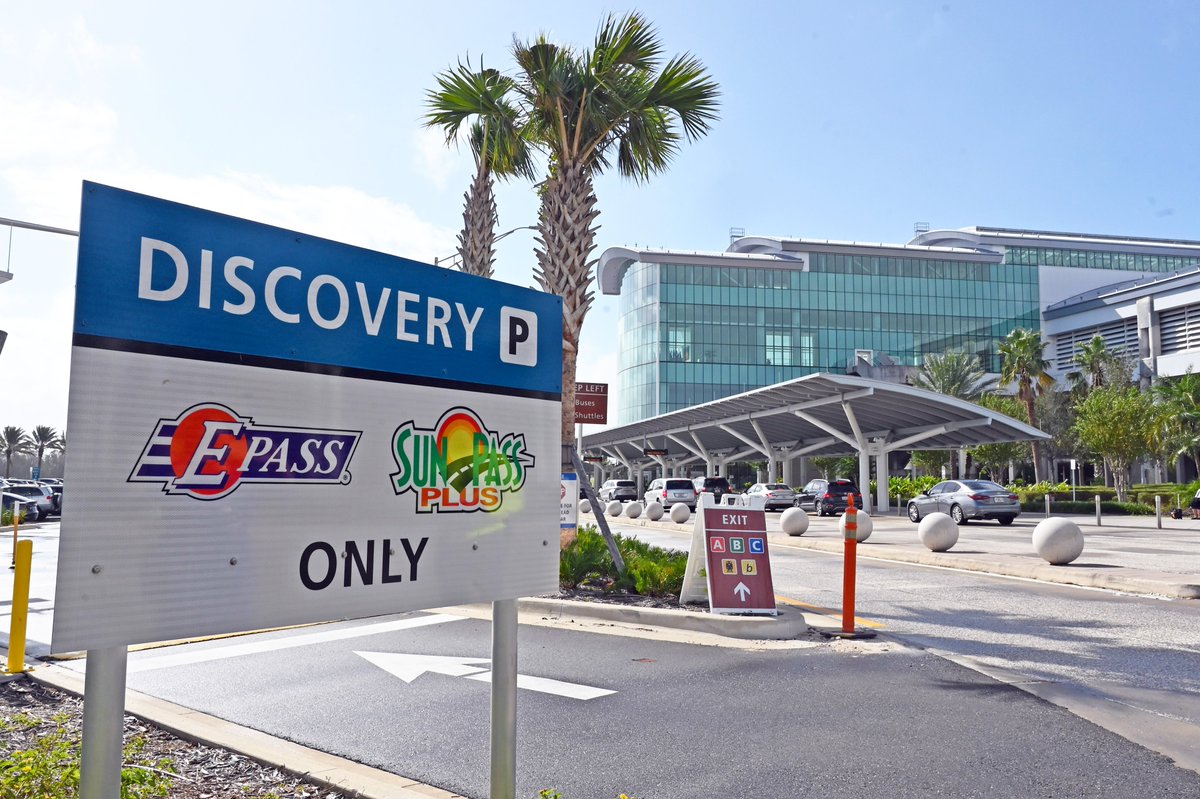 MCO's tweet photo. Today we were proud to unveil the names of our three Surface Lots: Atlantis, Discover, and Endeavour! 🚀 A contest was open to GOAA employees who had the opportunity to rename the lots, which are located across from our Train Station. https://t.co/Ju25dFFWFj