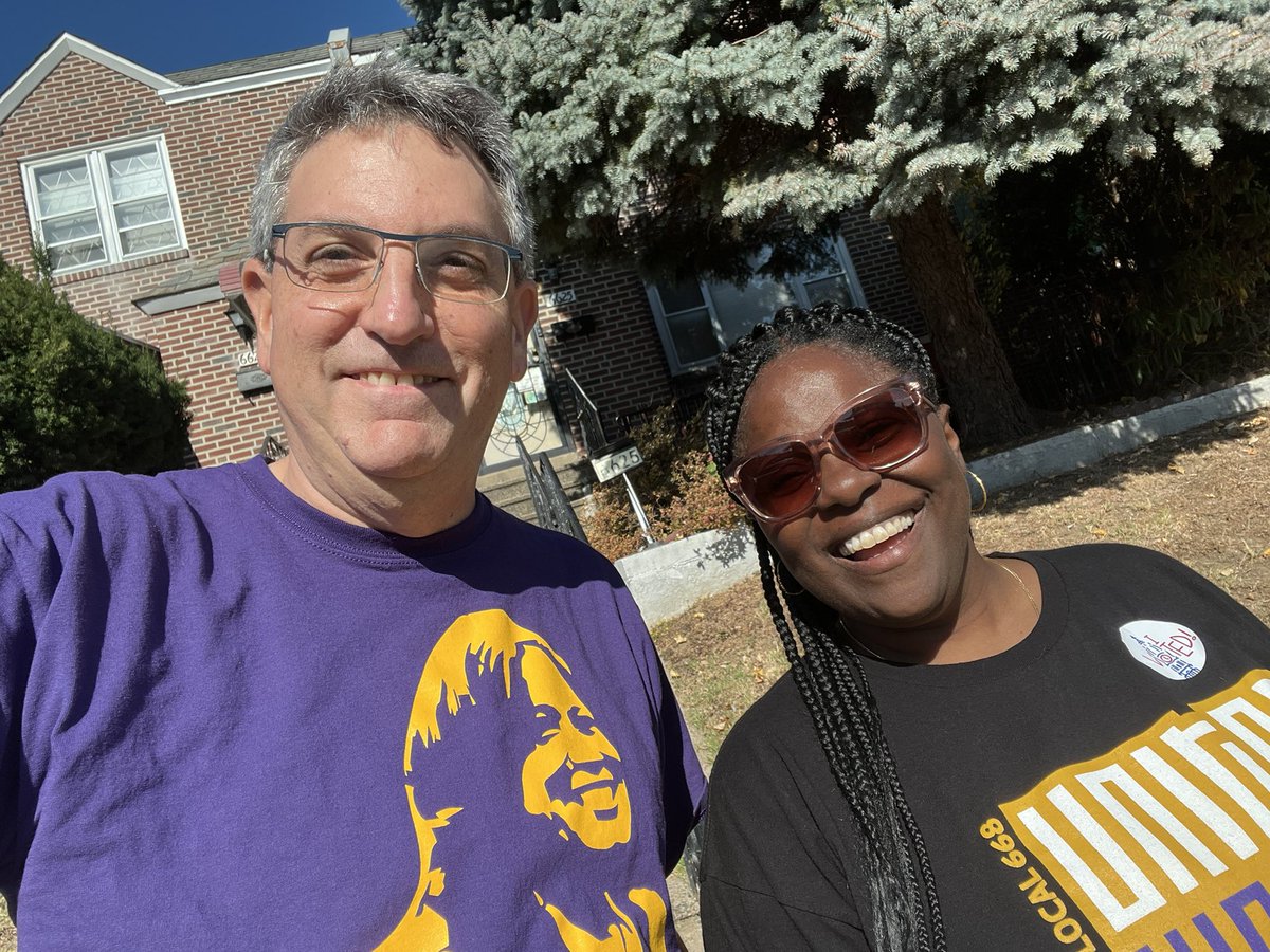 Neal Bisno (@nbisno) on Twitter photo Meet my awesome GOTV partner Tamika Tukes, a State worker & <a href="/seiu668/">SEIU Local 668</a> member who supports Pennsylvanians in need of assistance but has been out working full time as an <a href="/SEIUPA/">SEIU PA StateCouncil</a> Member Political Organizer since MAY.
<a href="/SEIU/">SEIU</a> we got this!
#HarrisWalz2024
#ElectionDay
#WhenWeVoteWeWin Meet my awesome GOTV partner Tamika Tukes, a State worker & <a href="/seiu668/">SEIU Local 668</a> member who supports Pennsylvanians in need of assistance but has been out working full time as an <a href="/SEIUPA/">SEIU PA StateCouncil</a> Member Political Organizer since MAY.
<a href="/SEIU/">SEIU</a> we got this!
#HarrisWalz2024
#ElectionDay
#WhenWeVoteWeWin