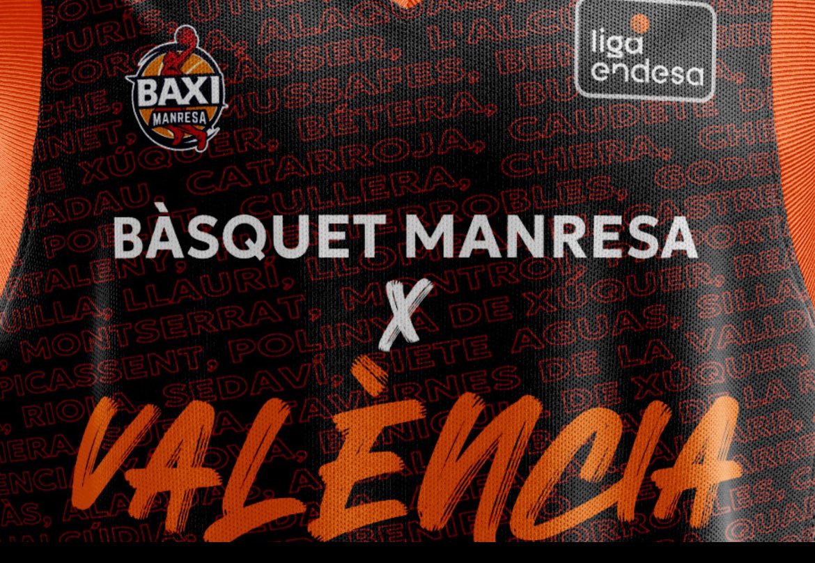 ernestmacia's tweet image. Les samarretes que lluïrà el Baxi Manresa el proper partit. Posteriorment seran sortejades entre els qui comprin butlletes solidàries. Els diners es destinaran a iniciatives solidàries per a la reconstrucció després de la DANA