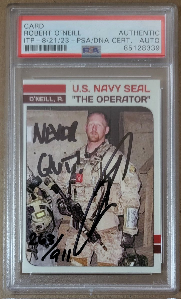 Definitely the best cards and memorabilia I have bought outside of breaking. 
Thank you for your service <a href="/mchooyah/">Robert J. O'Neill</a> and all the Veterans out there. 
Special shout out to my late buddy <a href="/GrumpyDEVILDog/">USMC</a> miss you bro, I know you would of dug this.