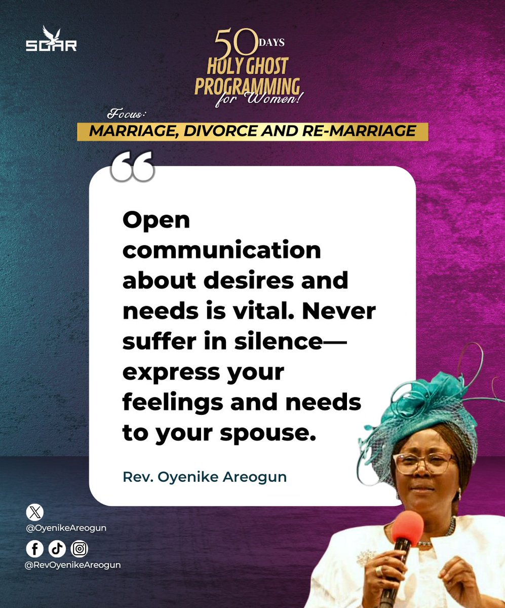 oyenikeareogun's tweet photo. Don’t assume your spouse knows your feelings and needs—speak up! 💬💞
🌟 Ready for Day 12 of Holy Ghost Programming for Women? Invite someone! 🙌🏾
🕘 9 PM WAT
📍 Zoom: https://t.co/iZepwiqpnJ
#WomensMinistry #FaithAndMarriage #HolyGhostProgramming #ChristianWomen #RevOyenikeAreogun