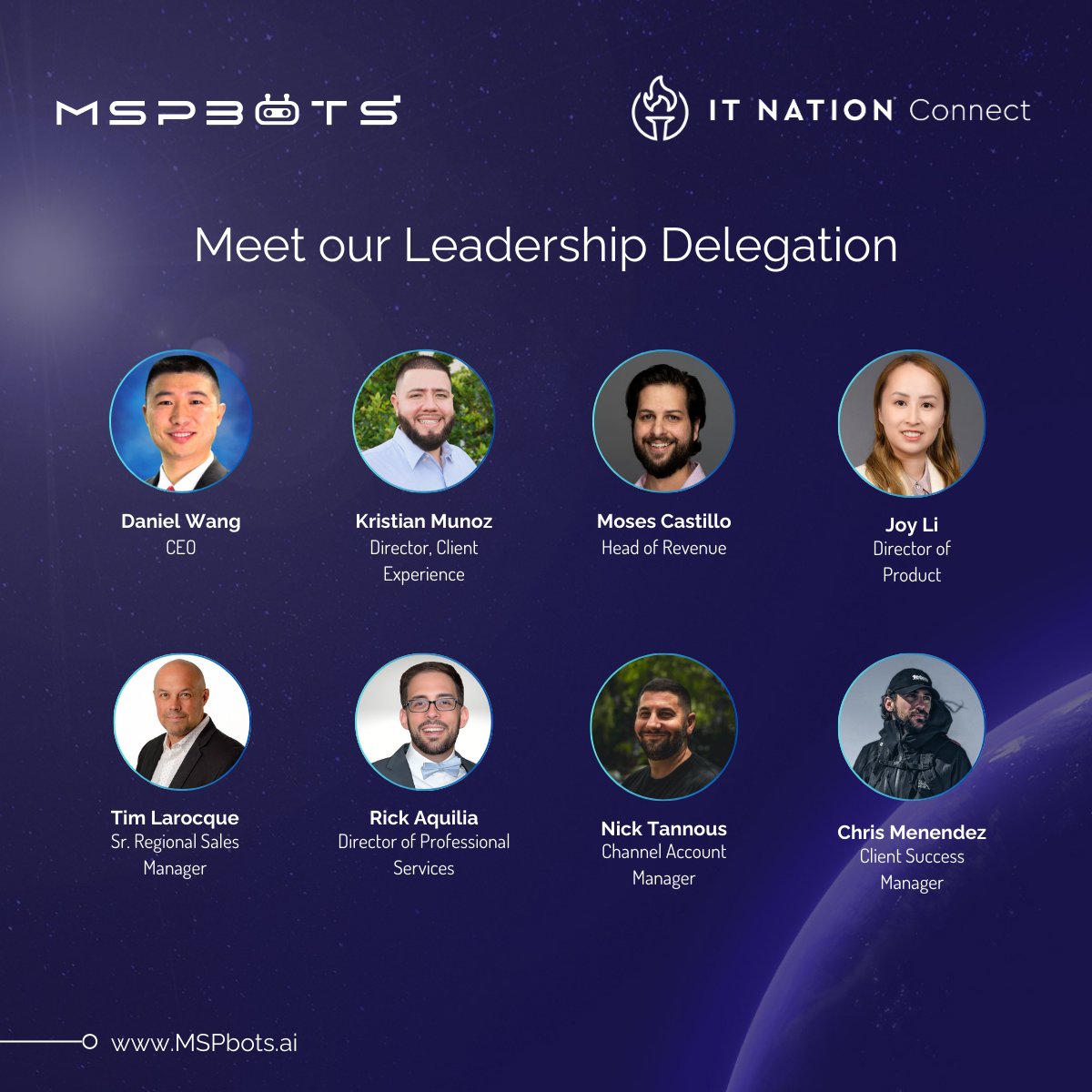 mspbots's tweet photo. 🚀 Ready for IT Nation Connect 2024? Swing by and catch our team at booth #121

Join Daniel Wang, and the rest of the team to learn how our BI &amp; automation platform can enhance your MSP's profitability—faster than ever! 

See you there! 🤖 #MSPbots #ITNationConnect https://t.co/HABq2mDb1J