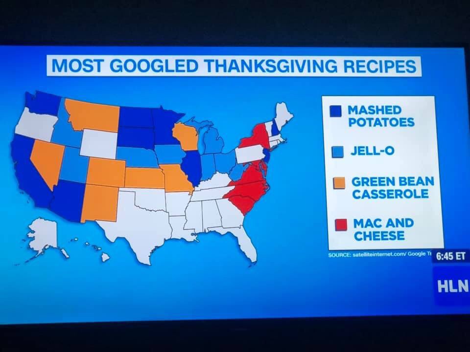You’re gonna look at a lot of maps this month but don’t forget about the one proving the South actually knows how to cook