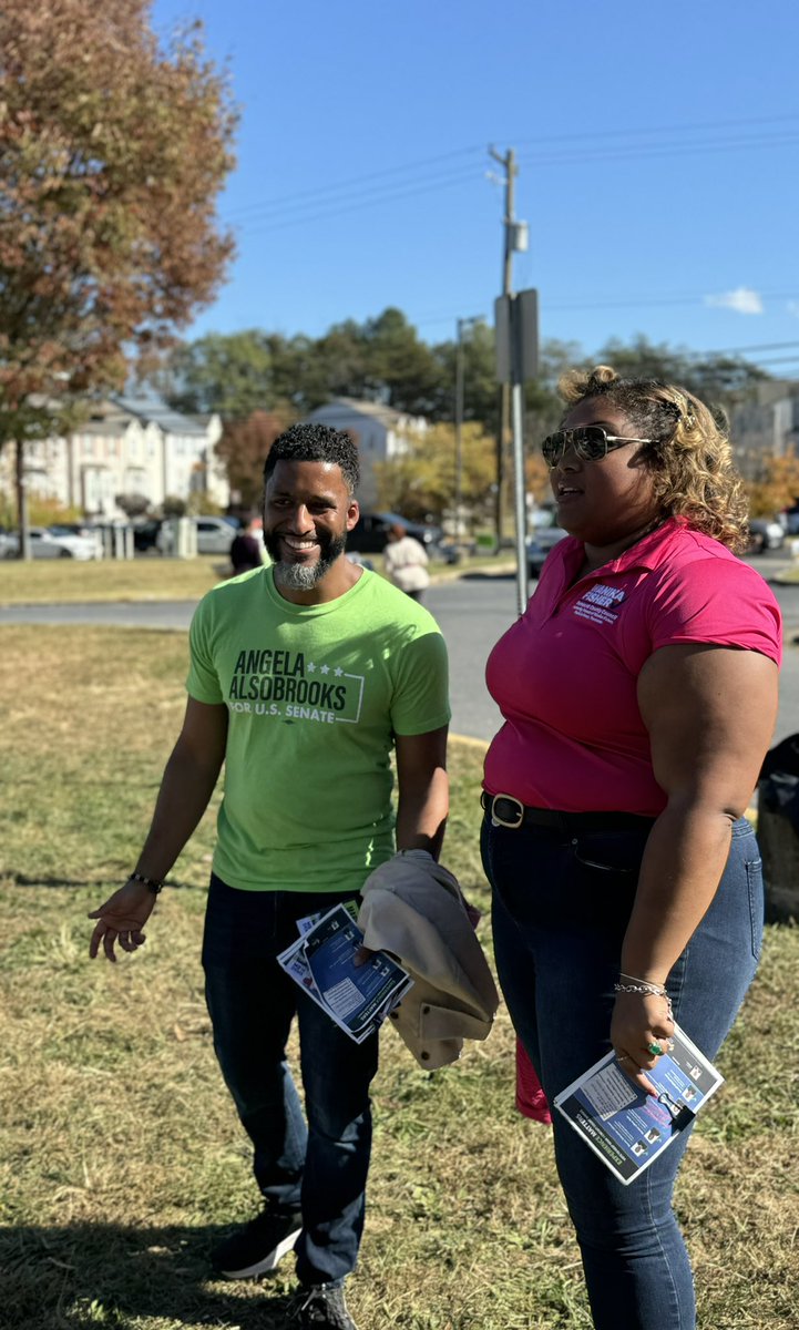 RyanEMiddleton's tweet photo. Working the polls in Bladensburg.
Let’s run through the tape, y’all.
#AllinforAngela #KamalaHarris https://t.co/zx9RdAA6C0