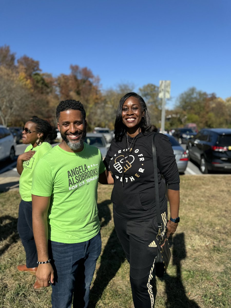 RyanEMiddleton's tweet photo. Working the polls in Bladensburg.
Let’s run through the tape, y’all.
#AllinforAngela #KamalaHarris https://t.co/zx9RdAA6C0