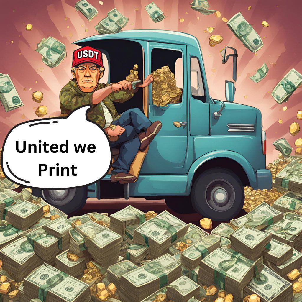 usdttrumpsol's tweet photo. United we print $USDT United States of Donald Trump https://t.co/dy4gdh2CWe