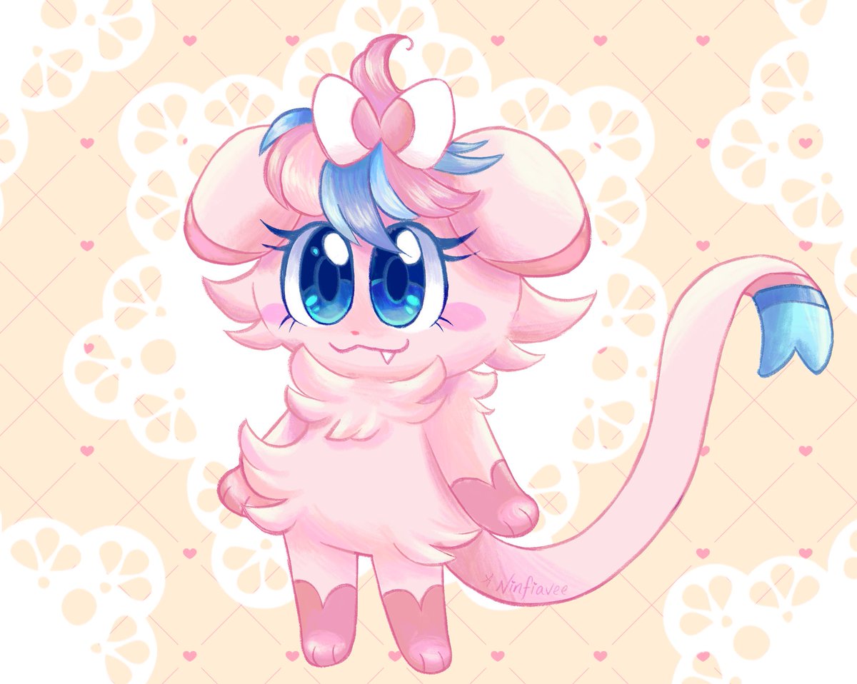 Sylveon Espurr is adopted from @/polterpumpkin !! 🩷🩵🎀