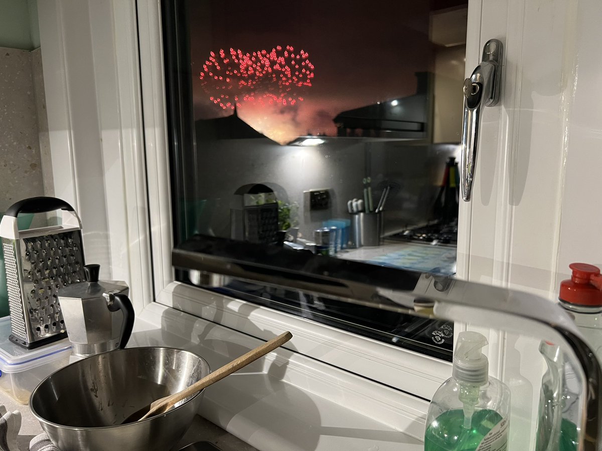 Fireworks and doing the dishes.