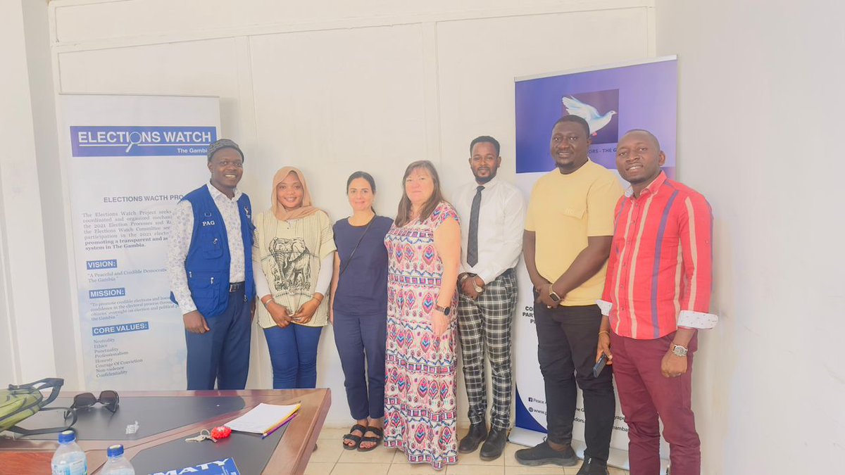 Elections Watch Committee-The Gambia (@electionwatch22) on Twitter photo Earlier this morning, <a href="/Electionwatch22/">Elections Watch Committee-The Gambia</a> held a productive meeting with representatives from the European Union Election Follow-up Mission. The discussion focused on key areas crucial to the future of our electoral reform process.
#ElectionBill2022
#ElectoralReforms Earlier this morning, <a href="/Electionwatch22/">Elections Watch Committee-The Gambia</a> held a productive meeting with representatives from the European Union Election Follow-up Mission. The discussion focused on key areas crucial to the future of our electoral reform process.
#ElectionBill2022
#ElectoralReforms