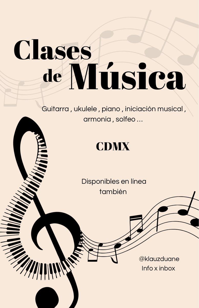 klauzduane's tweet photo. Clases de música en CDMX : guitarra, ukulele, piano , iniciación musical, solfeo , armonía .. disponible en línea también .. https://t.co/VF9owvUzAC