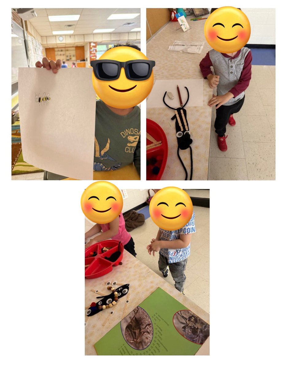 We are learning about the short vowel “Ii” sounds. Ss drew an insect or created an insect with loose parts