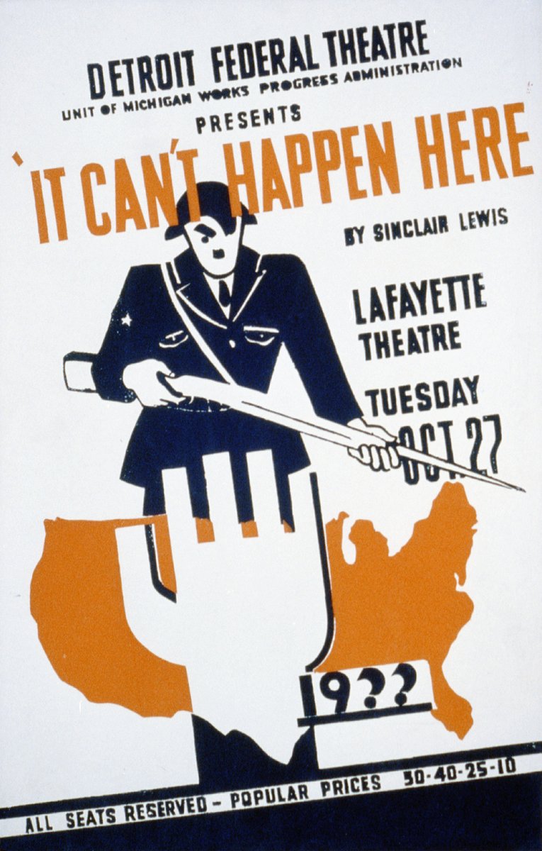 2. It Can't Happen Here by Sinclair Lewis (1935)

In this chilling dystopian novel, the charismatic Buzz Windrip is elected president. 

He meticulously plots to install himself as a dictator and usher in totalitarian rule.