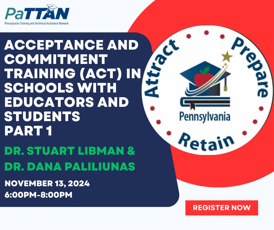 Calling ALL Educators!!!! Join us 11/13 @ 6pm on Zoom! FREE Professional Development! #SpecialEducationinPA Register here: pattan.net/Events/Webinar…
<a href="/pattanupdates/">PaTTAN</a>