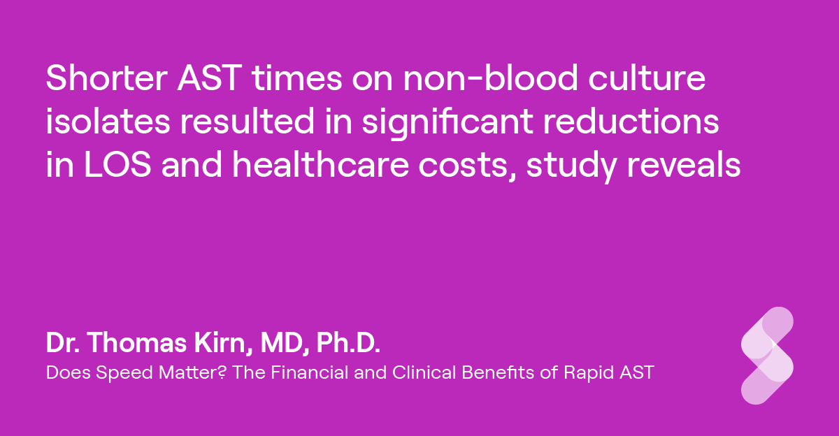 SeluxDX's tweet photo. Rapid AST results are essential for patient care and cost savings alike. Dr. Thomas Kirn highlights how faster results from non-blood culture isolates improve outcomes, reduce hospital stays, and cut costs. Check out the full presentation: https://t.co/FlN7x03wFg https://t.co/iFp3dv73tt