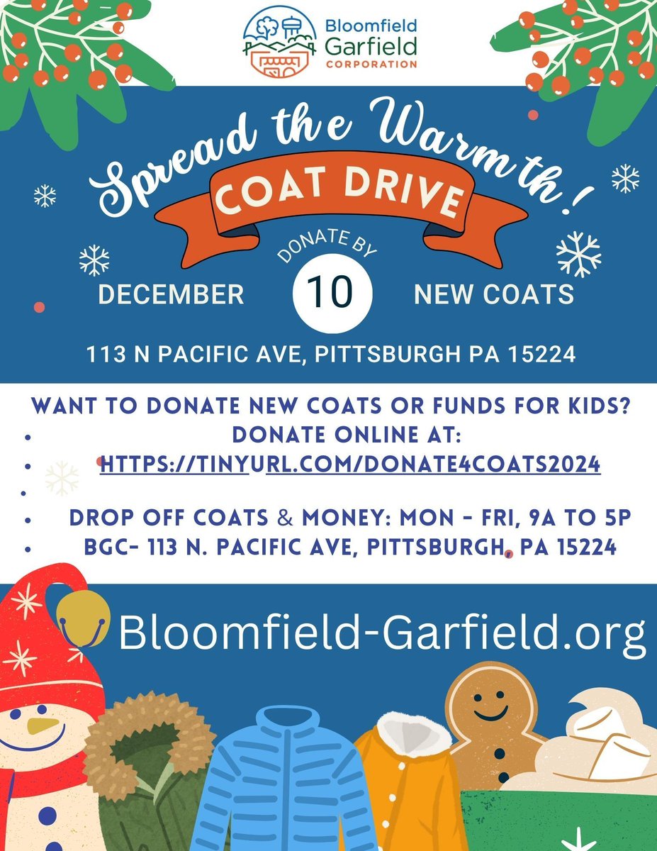 Help keep kids warm this winter! 🧥❄️ Donate a new coat or funds to support the BGC's Youth Winter Coat Give-Away on Dec 14. Your kindness makes a difference! Donate here: buff.ly/48psScM #GiveBack #Community