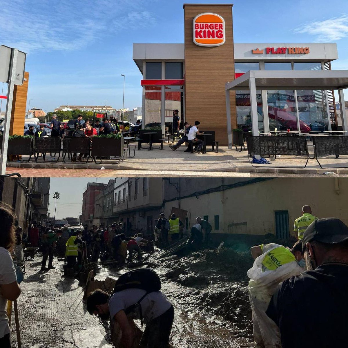 ⚠️LA IMATGE DE LA VERGONYA
Hui les brigades estudiantils i juvenils s'han trobat amb l'evident cruesa del capitalisme a Algemesí: mentre la classe treballadora neteja cases i carrers, les empreses ja obren les seves portes amb total normalitat.

Socialisme o barbàrie!⚒️