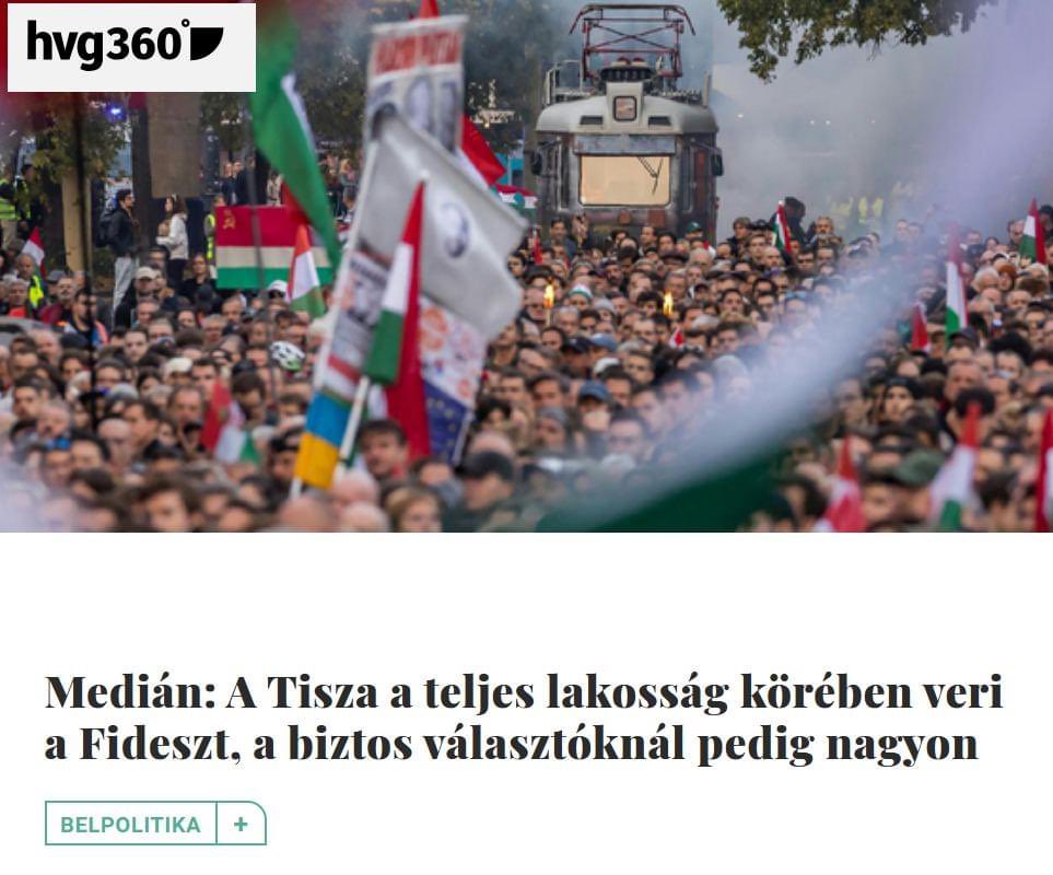 markizaypeter's tweet photo. HA MA VÁLASZTANÁNK, A TISZA EGYEDÜL IS MEGVERNÉ A FIDESZT.

2026-ig a Fidesz még gyengülni fog - nekünk most azon kell dolgoznunk, hogy ne csak kormányváltás legyen, hanem rendszerváltás is, kíméletlen elszámoltatással. https://t.co/41Bty5hczA